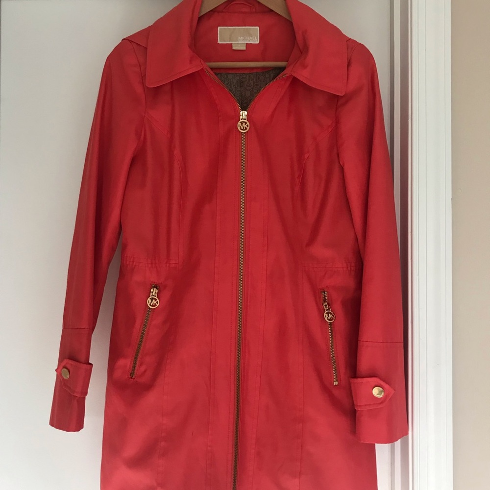 Michael Kors hooded rain coat